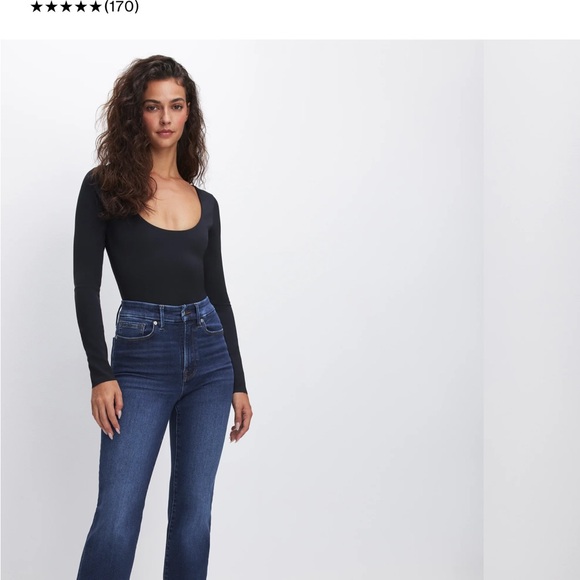 GOOD AMERICAN ALWAYS FITS GOOD CLASSIC BOOTCUT JEANS | INDIGO446 - / 6-12 × - Picture 6 of 7